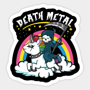 Death Metal Unicorn I Satanic Goth graphic Sticker